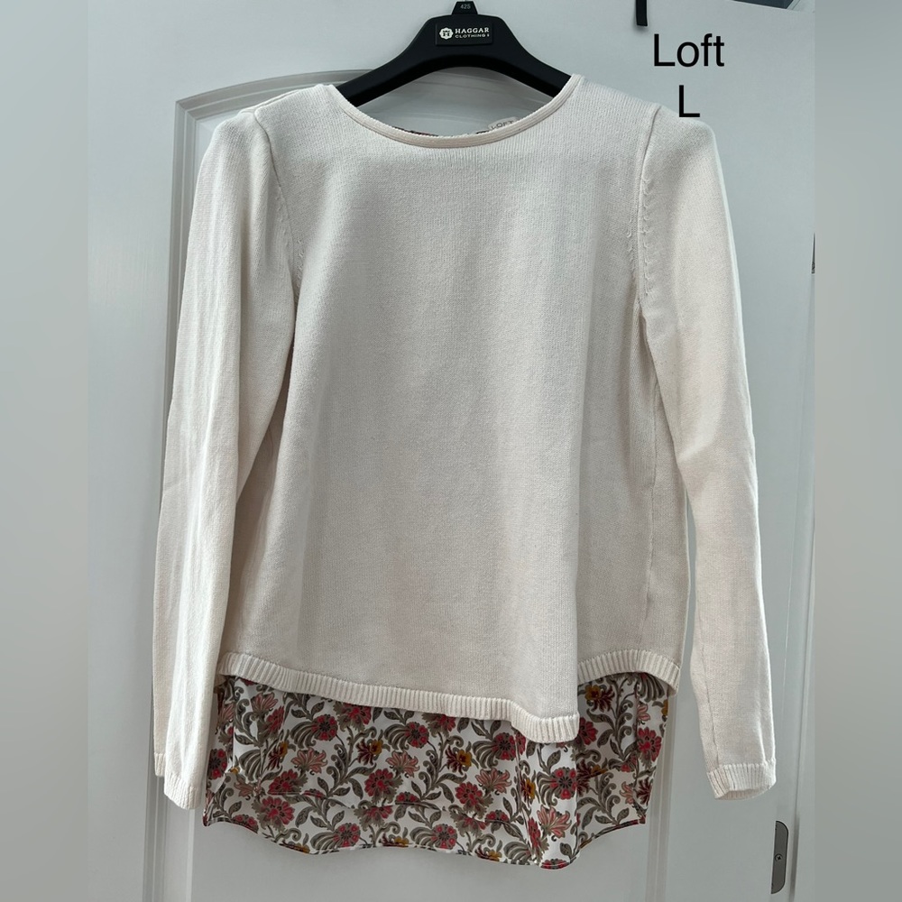 Loft mixed media sweater